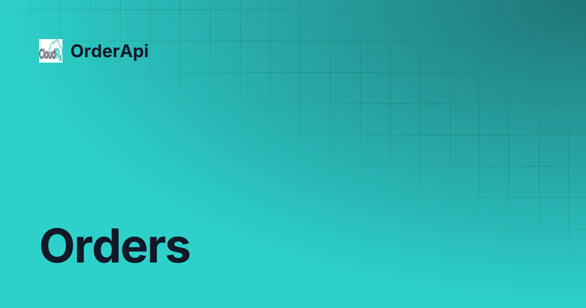Orders | OrderApi